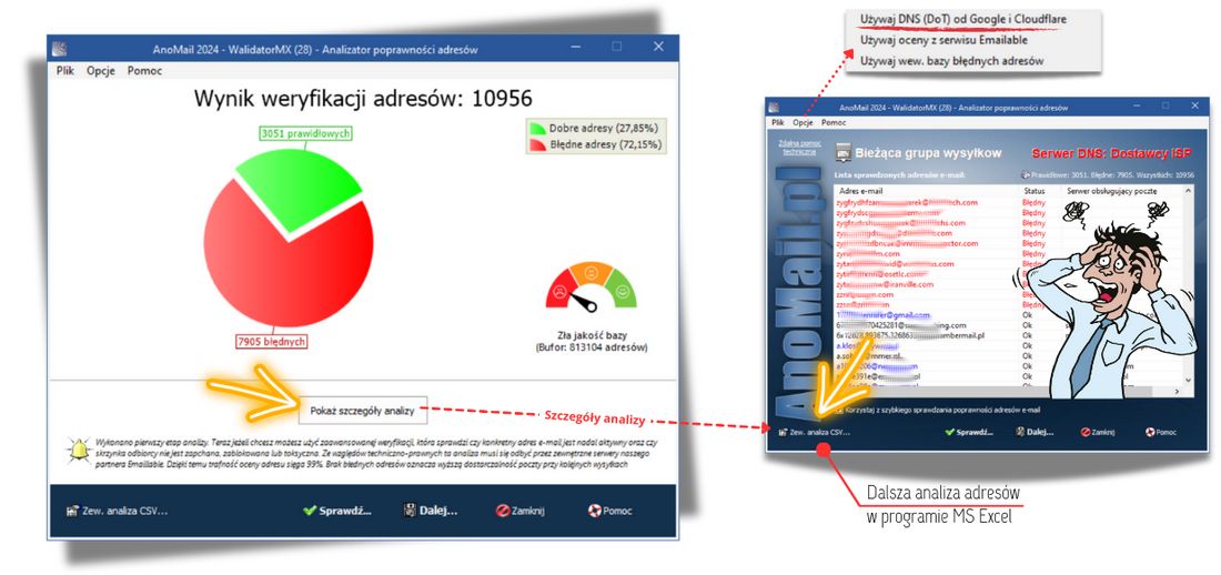 Weryfikacja adresów e-mail w Walidatorze MX