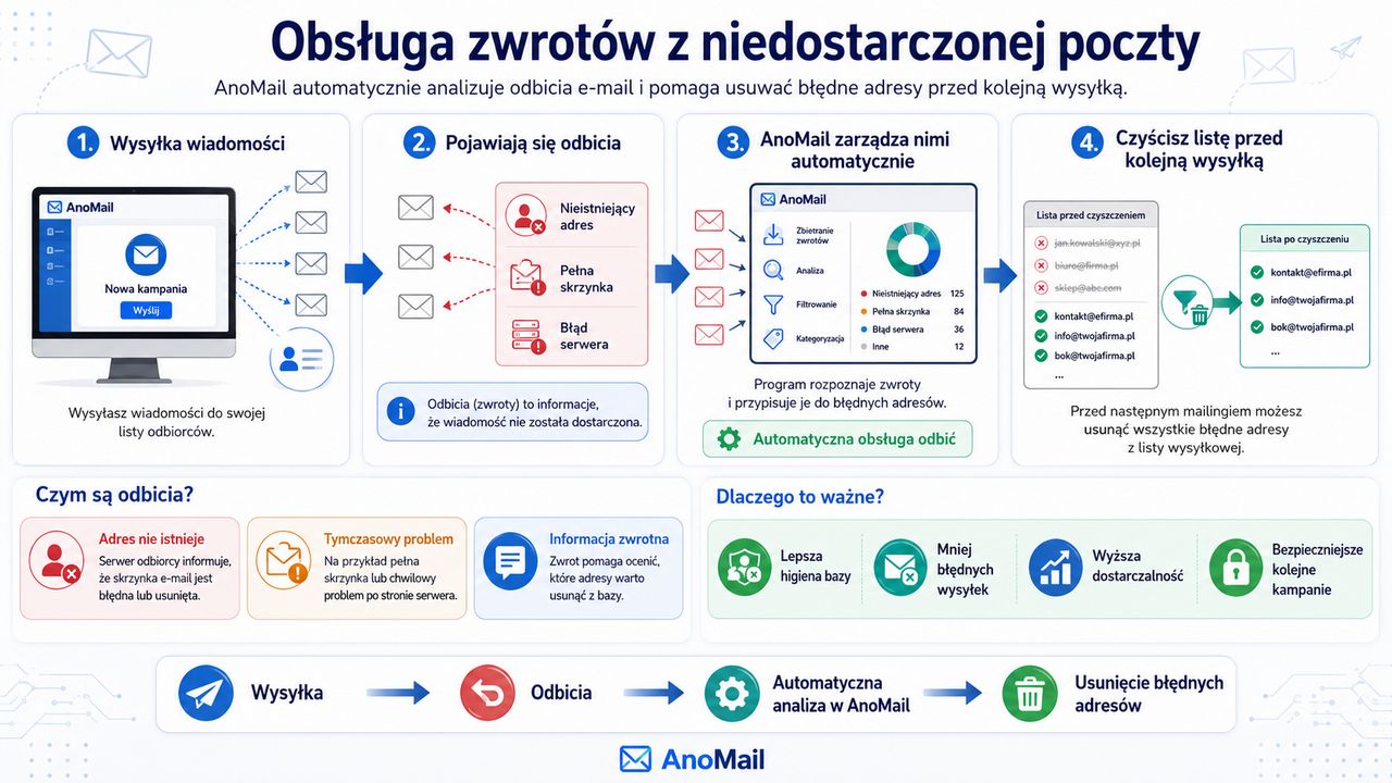 Obsługa zwrotów z niedostarczonej poczty​