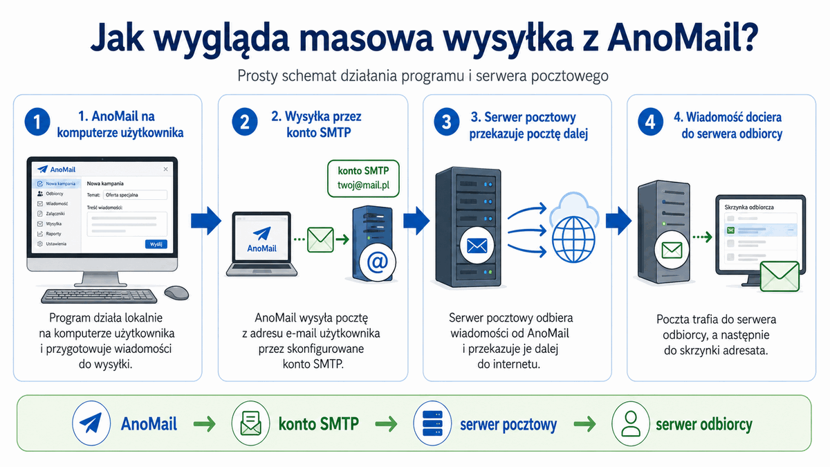 Jak wysyłana jest poczta z programu AnoMail