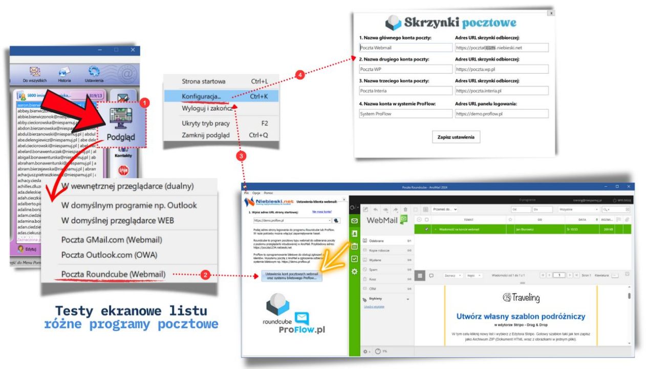Podgląd wiadomości e-mail