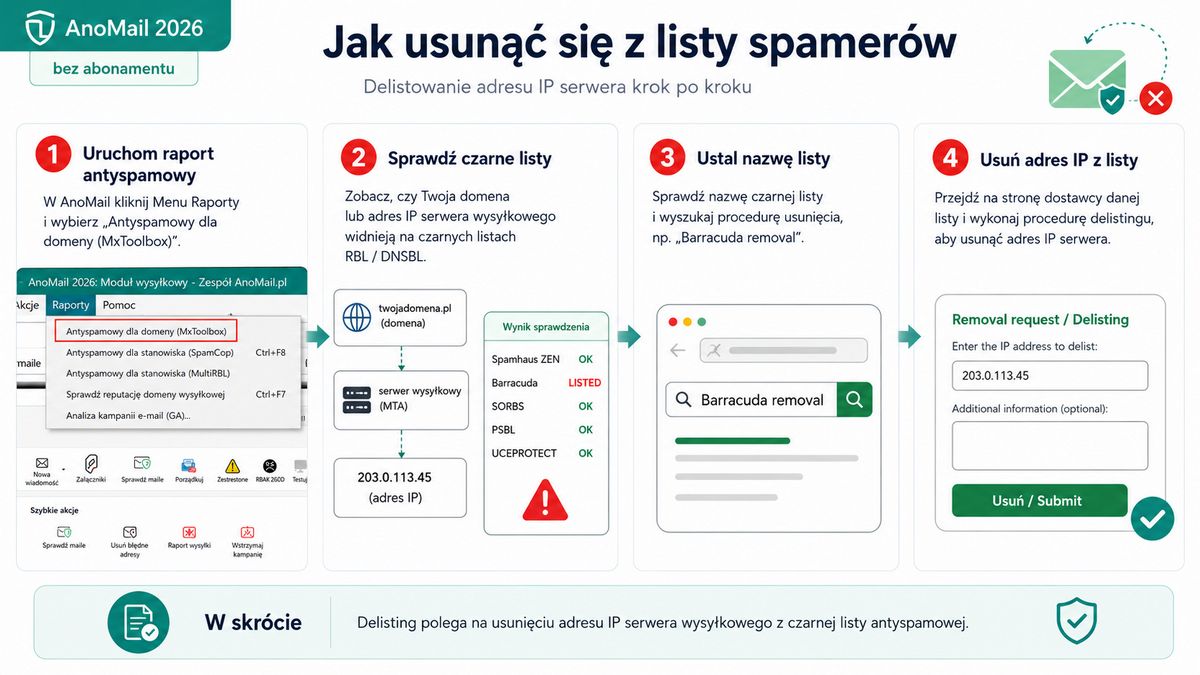 Infografika: Jak usunąć swój adres IP z listy spamerów