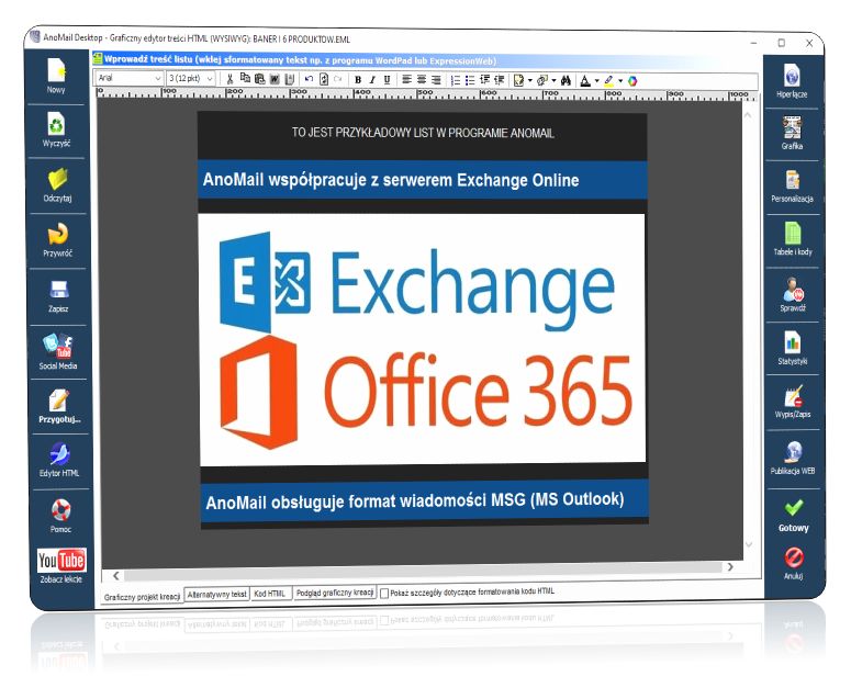 AnoMail i Office 365 oraz Exchange
