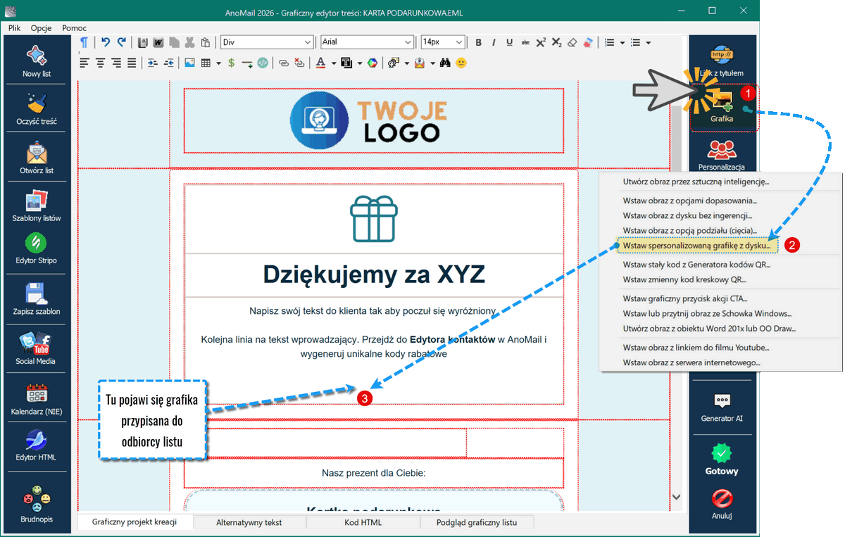 Jak personalizować grafikę w newsletterach
