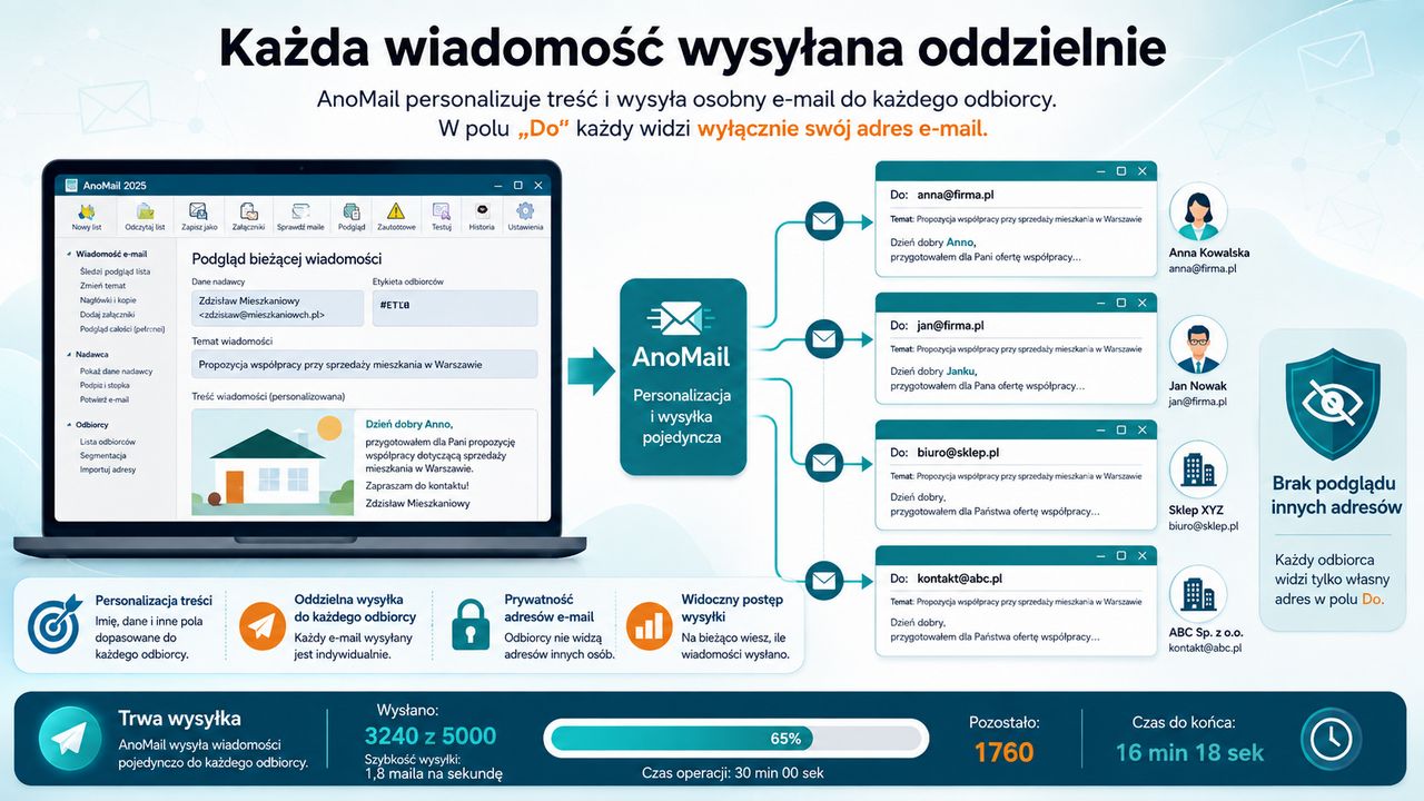 Infografika: Jak wygląda indywidualna wysyłka spersonalizowanych wiadomości?