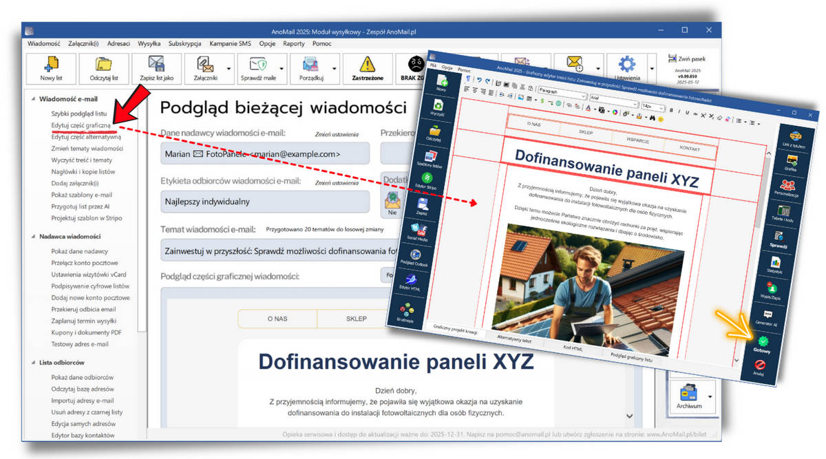 Edytor graficzny wiadomości e-mail