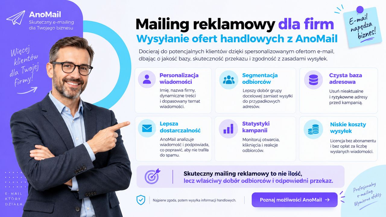 Wysyłanie ofert czyli mailing reklamowy