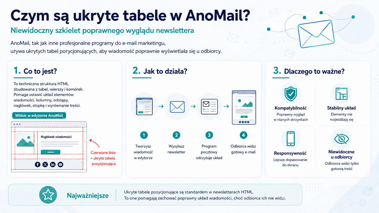 Czym są ukryte tabele pozycjonujące w newsletterach?