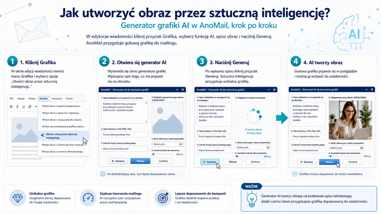 Infografika: Jak utworzyć grafikę przez AI tak aby była dopasowana do treści maila?