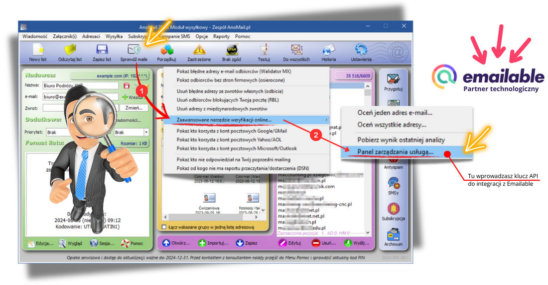 Integracja Emailable z AnoMail