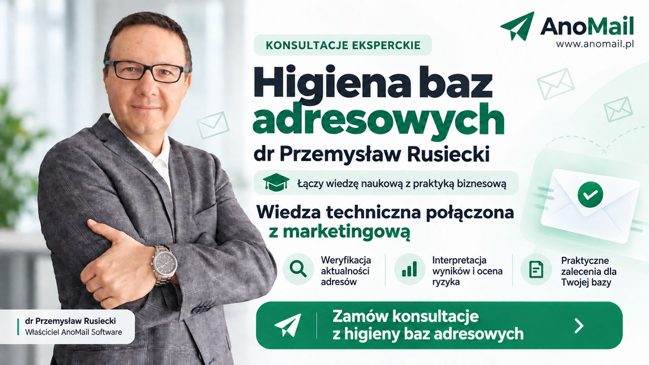 Konsultacje eksperckie z higieny baz adresowych u dra P. Rusieckiego