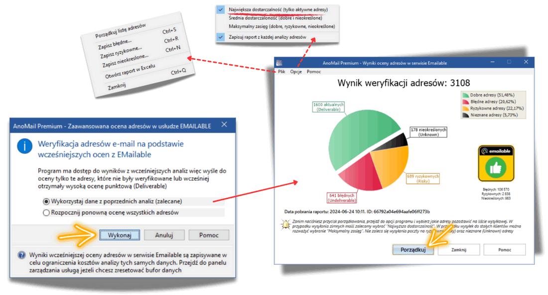 Hurtowe sprawdzanie adresów email