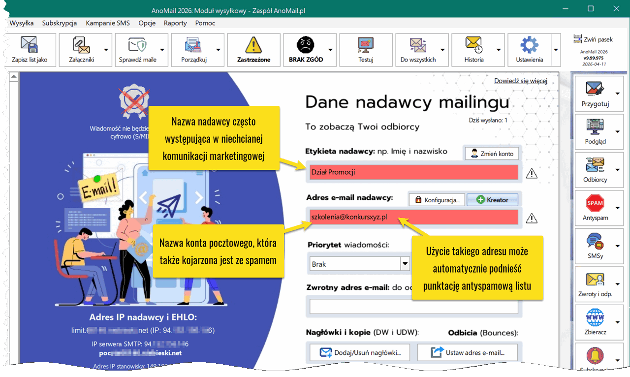Podwyższona punktacja nadawcy