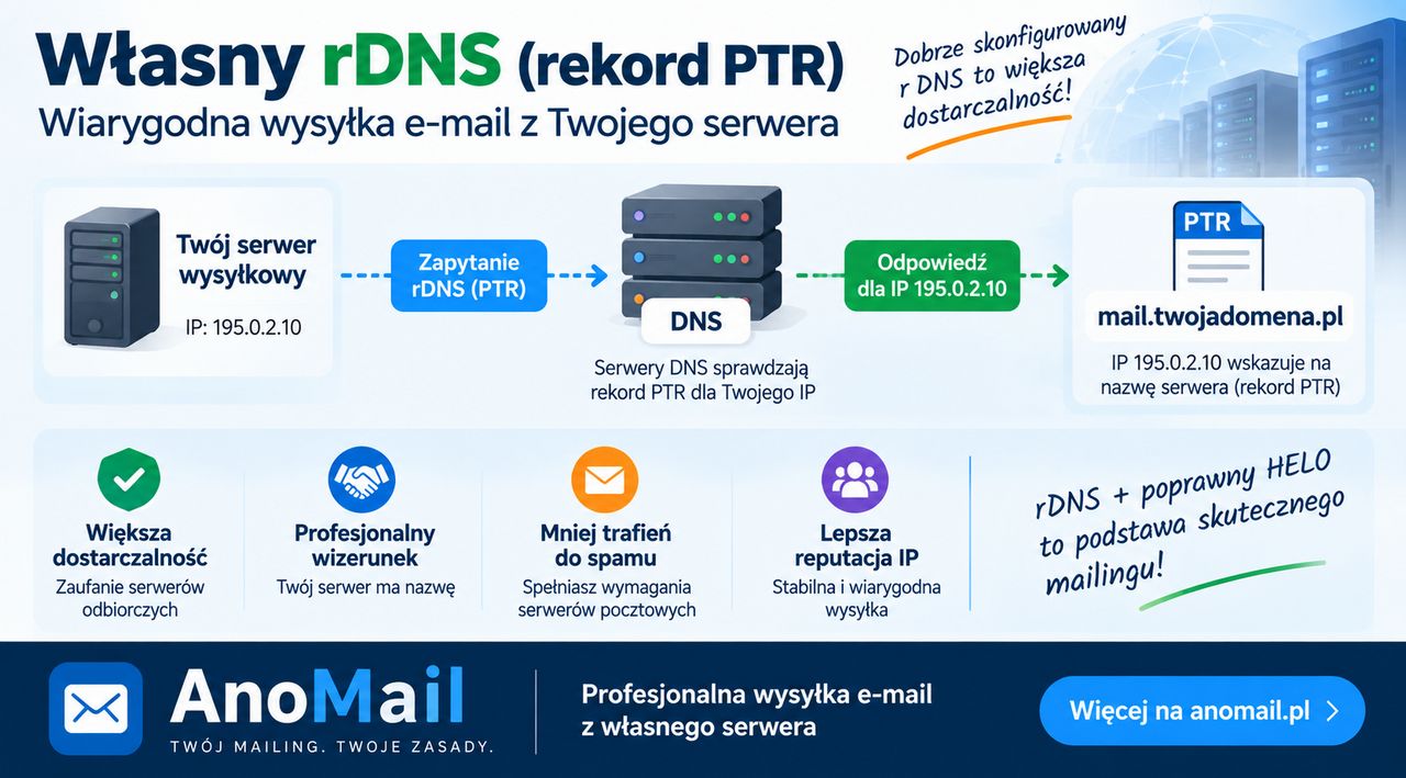 Własny rDNS czyli White Label revDNS