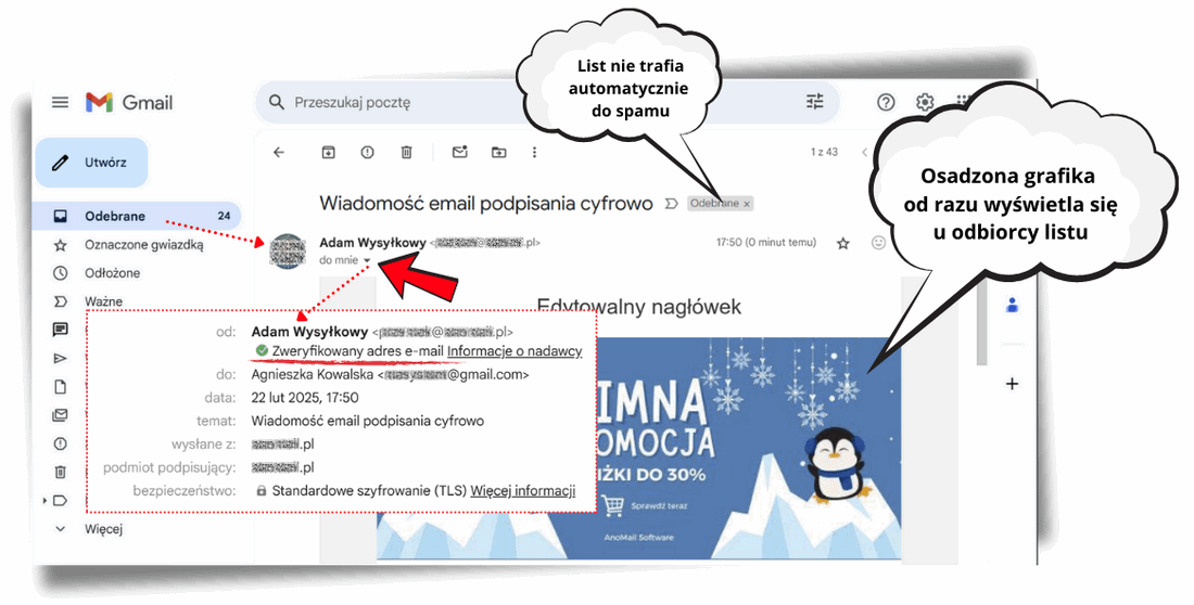 Oznaka zweryfikowanego adresu e-mail