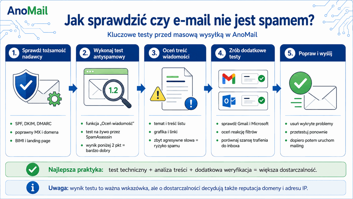 Jak ocenić czy list nie ma znamion spamu?