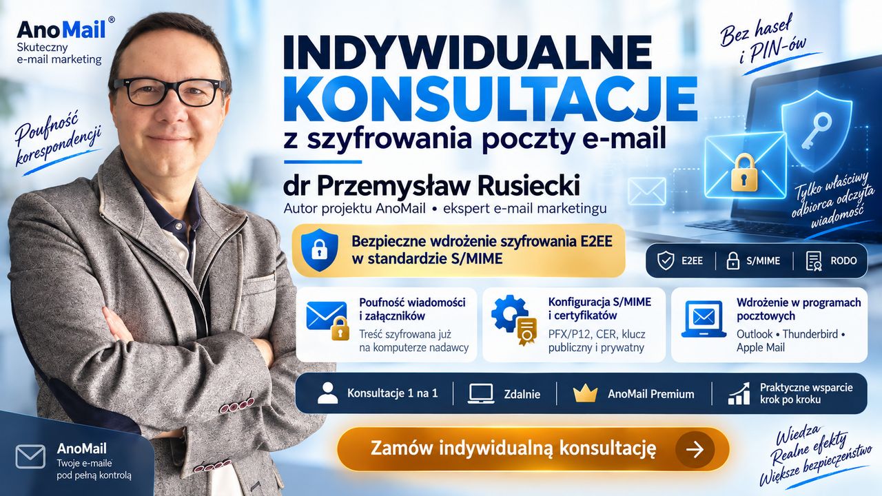 dr Rusiecki - Konsultacje z szyfrowania poczty e-mail (S/MIME)