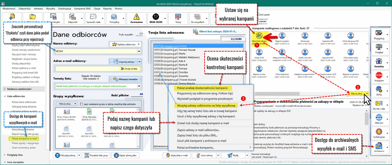 Kampania e-mailingowa w AnoMail