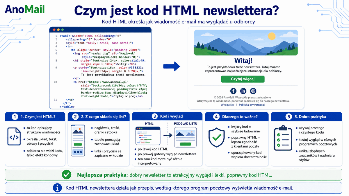Czym jest kod HTML newslettera?