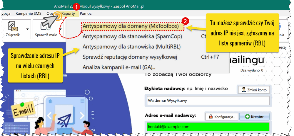 Weryfikacja adresu IP na listach RBL
