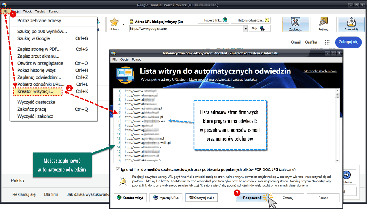 Automatyczne odwiedziny stron internetowych