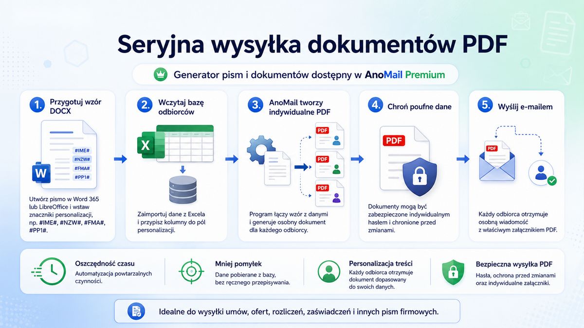 5 kroków seryjnej wysyłki PDF-ów
