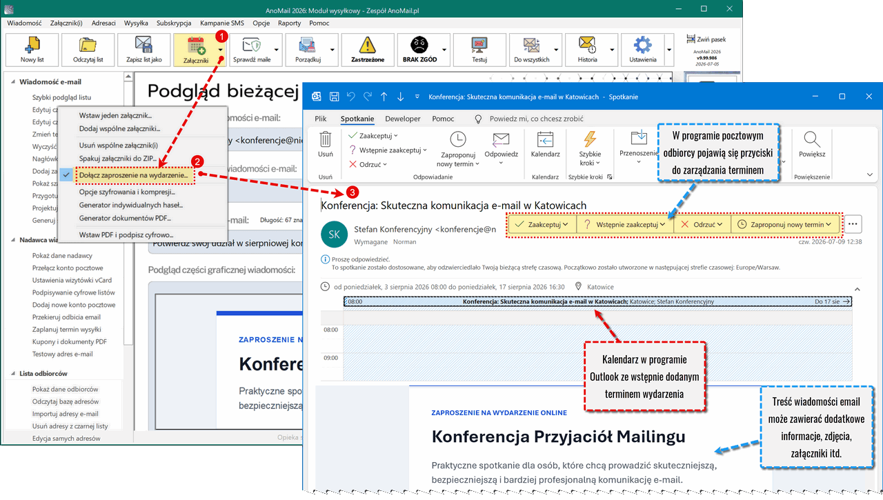 Obsługa kalendarzy ICS w Outook