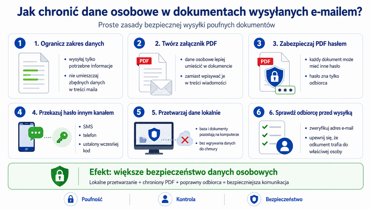 Jak chronić dane osobowe przesyłanie w wiadomościach email