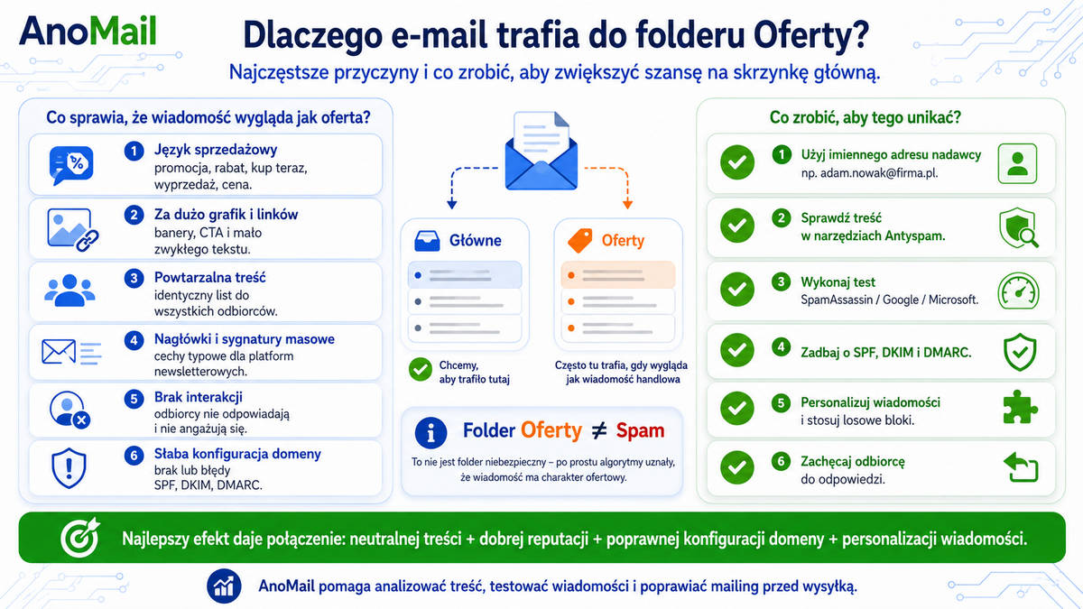 Jak unikać trafienia do folderu z ofertami po wysyłce newslettera?