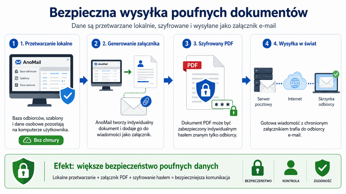 Lokalne przetwarzanie poufnych dokumentów przed wysyłką