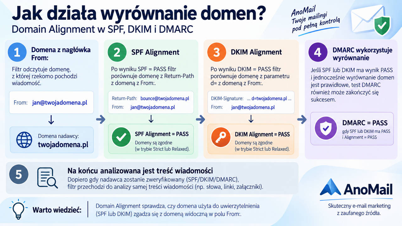 Jak działa wyrównanie domeny czyli domain Alignment - Infografika