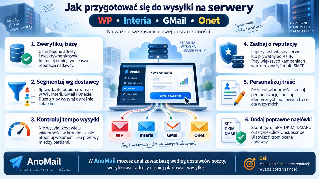 Infografika: e-mail do Gmail, WP, Onet i Interia?