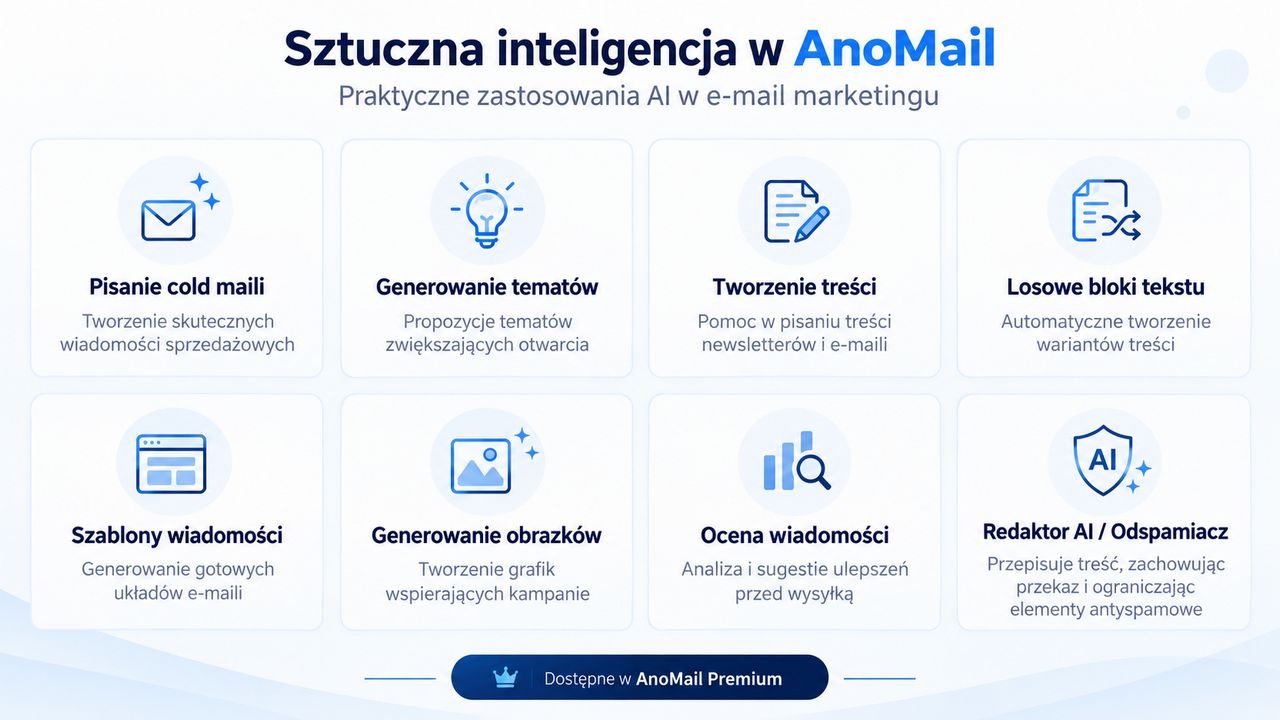 Sztuczna inteligencja w AnoMail Premium