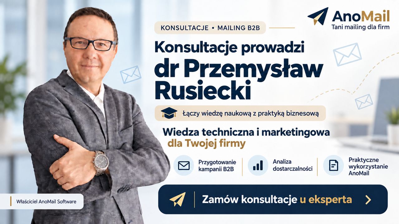 Konsultacje z e-mailingu dla firm (B2B) - prowadzi dr Przemysław Rusiecki