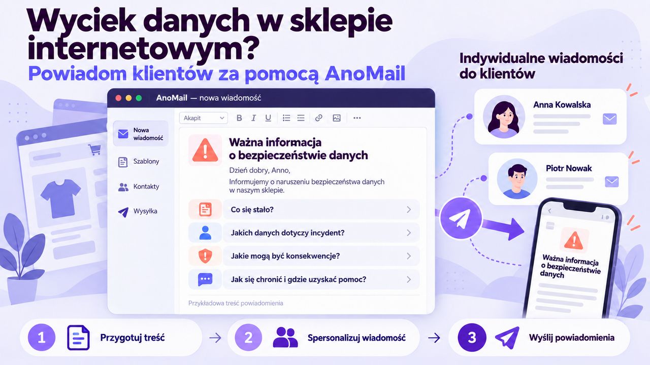 Wyciek danych w sklepie internetowym - Jak poinformować klientów?